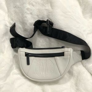 White DKNY fanny pack